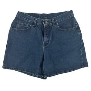 VTG 90s Blue Denim Riders High Waisted Womens Shorts - Medium Wash - Size 12